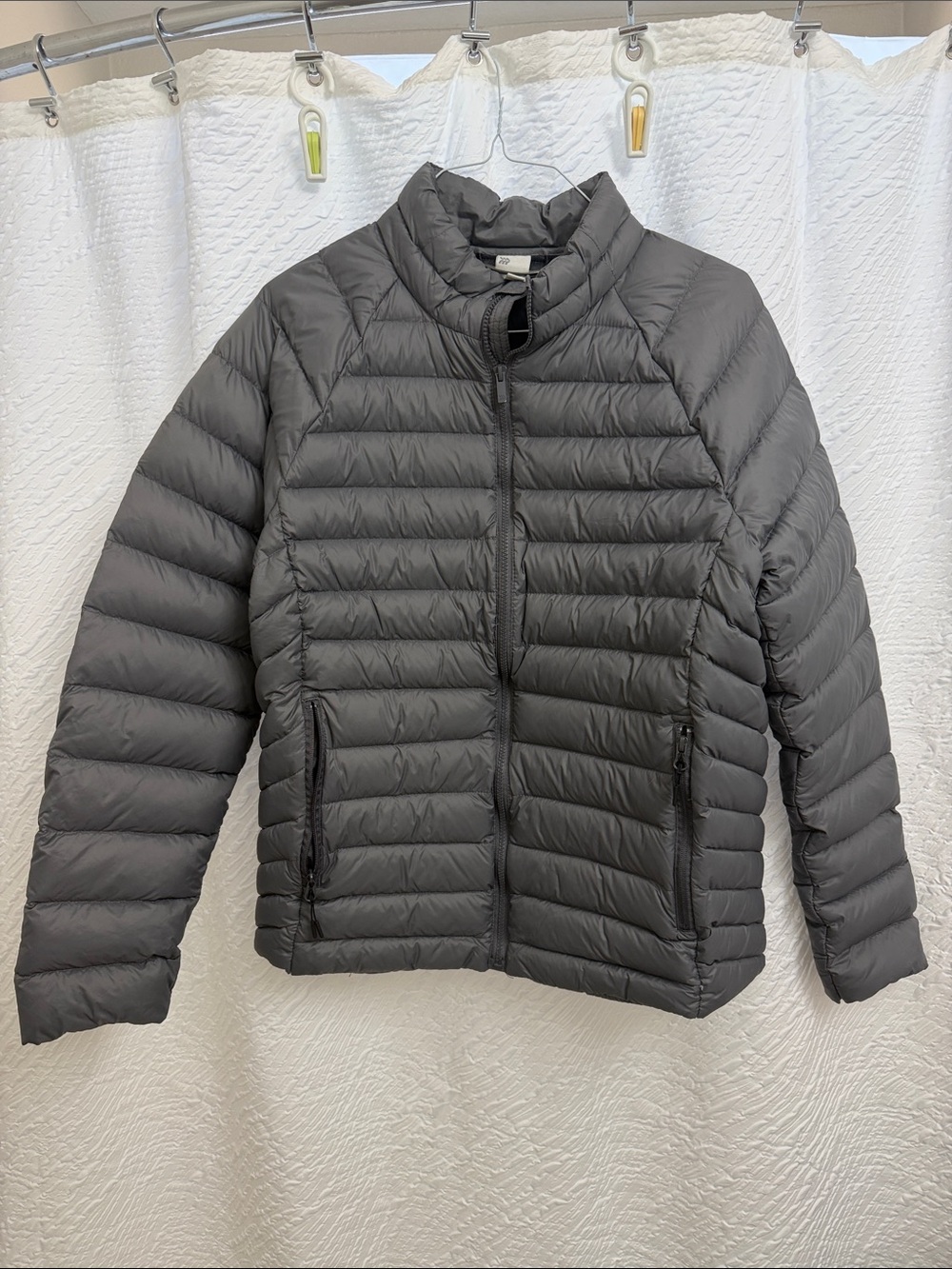 all in motion Gray Quilted Packable Puffer Jacket